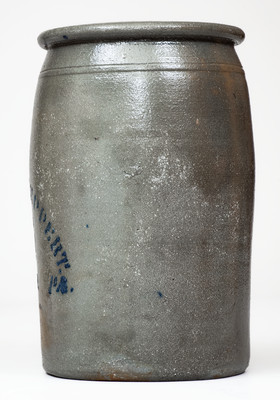 Rare WILLIAMS & REPPERT / GREENSBORO, PA Stoneware Jar w/ Hand-written 