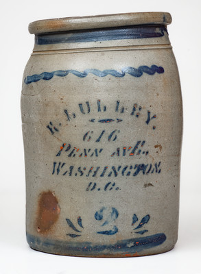 Rare E. LULLEY / WASHINGTON, DC Stoneware Jar