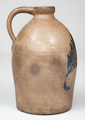 1 Gal. H. B. PFALTZGRAFF / YORK, PA Stoneware Jug w/ Floral Decoration