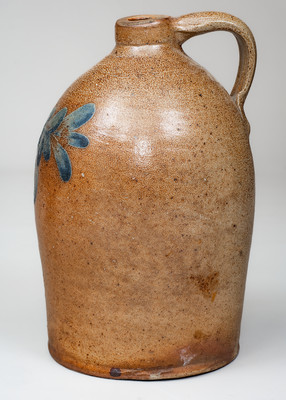 1 Gal. attrib. Pfaltzgraff, York, PA Stoneware Jug w/ Floral Decoration