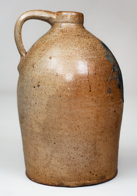 1 Gal. attrib. Pfaltzgraff, York, PA Stoneware Jug w/ Floral Decoration