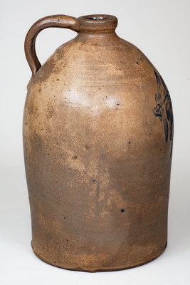 4 Gal. H. B. PFALTZGRAFF / YORK, PA Stoneware Jug w/ Floral Decoration