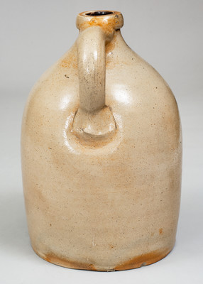 N. CLARK JR. / ATHENS, NY Stoneware Jug w/ Floral Decoration