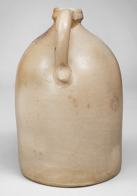 WHITES UTICA Stoneware Jug w/ Floral Decoration, circa 1870