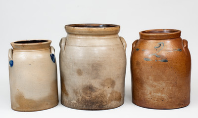 Lot of Three: New York / New Jersey Stoneware Jars