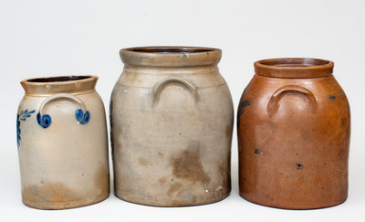 Lot of Three: New York / New Jersey Stoneware Jars