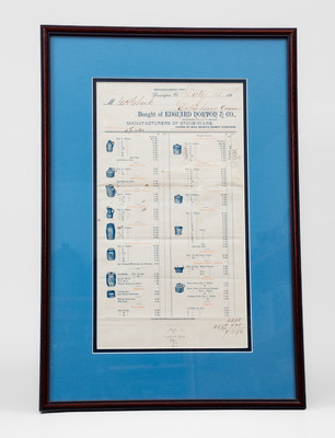 EDWARD NORTON & CO. / BENNINGTON, VT Stoneware Billhead, 1885