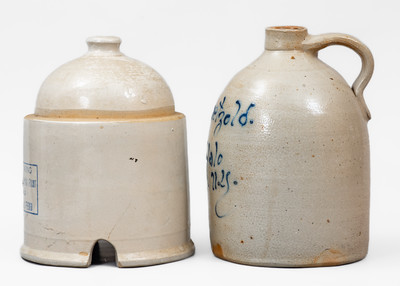 Lot of Two: Buffalo, NY Script Jug and RED WING Chicken Waterer