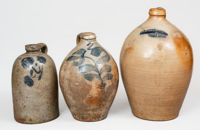 Lot of Three: Ohio Stoneware Jugs incl. I. M. MEAD & CO. Example
