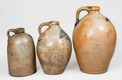 Lot of Three: Ohio Stoneware Jugs incl. I. M. MEAD & CO. Example