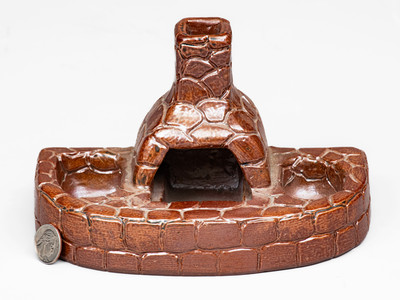Unusual Ohio Sewer Tile Kiln Match Safe / Ashtray