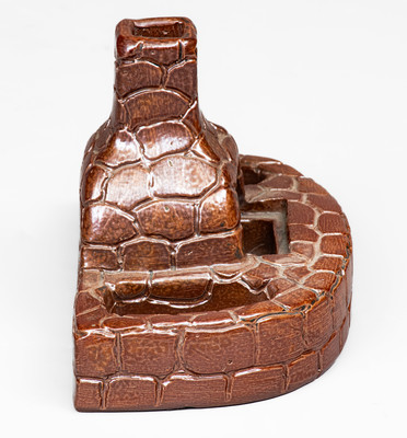 Unusual Ohio Sewer Tile Kiln Match Safe / Ashtray