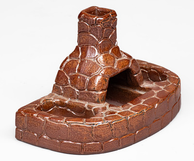Unusual Ohio Sewer Tile Kiln Match Safe / Ashtray