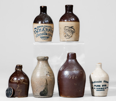 Lot of Six: Miniature Stoneware Jugs