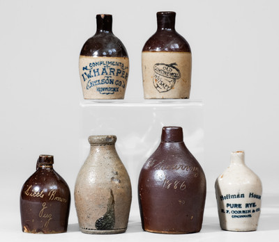 Lot of Six: Miniature Stoneware Jugs