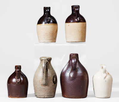 Lot of Six: Miniature Stoneware Jugs