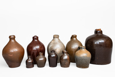 Lot of Ten: American Stoneware Jugs