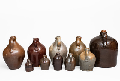 Lot of Ten: American Stoneware Jugs