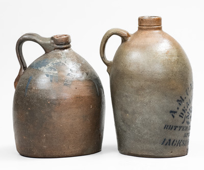 Lot of Two: Rare WV Stoneware incl. Rice & Broyles (Lindside), Jackson Courthouse (