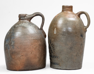 Lot of Two: Rare WV Stoneware incl. Rice & Broyles (Lindside), Jackson Courthouse (