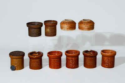 Lot of Fifteen: Sewer Tile / Pottery Souvenir and Salesman's Sample Pipes, Ohio