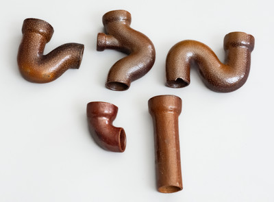 Lot of Fifteen: Sewer Tile / Pottery Souvenir and Salesman's Sample Pipes, Ohio