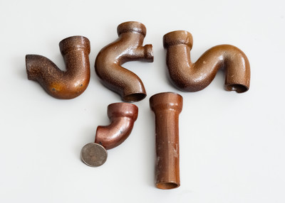 Lot of Fifteen: Sewer Tile / Pottery Souvenir and Salesman's Sample Pipes, Ohio