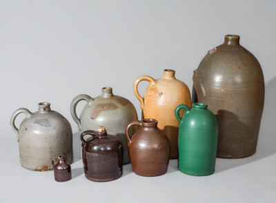 Lot of Eight: American Stoneware Jugs