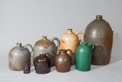 Lot of Eight: American Stoneware Jugs