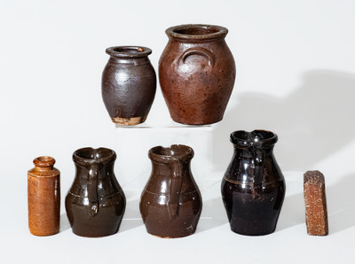Lot of Ten: Ohio Pottery incl. Pitchers, Kiln Test, and Point Pleasant Pipes