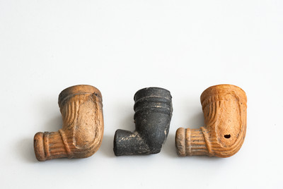 Lot of Ten: Ohio Pottery incl. Pitchers, Kiln Test, and Point Pleasant Pipes