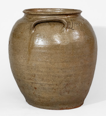 Fine "Lm" Stoneware Jar by David Drake, Edgefield District, South Carolina