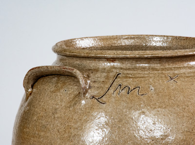 Fine "Lm" Stoneware Jar by David Drake, Edgefield District, South Carolina