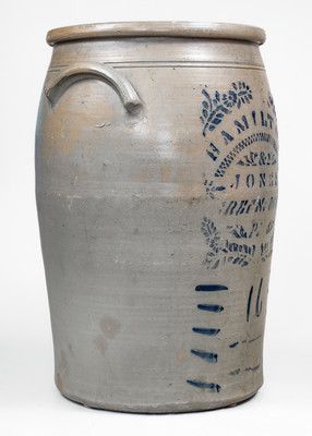 16 Gal. HAMILTON & JONES / GREENSBORO, PA Stoneware Jar