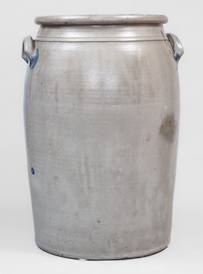 Outstanding JAS. HAMILTON & CO. / GREENSBORO, PA Stoneware Jar w/ Profuse Freehand Decoration