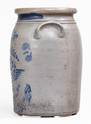 3 Gal. A. CONRAD / NEW GENEVA, PA Stoneware Jar w/ Eagle Decoration