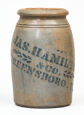 JAS. HAMILTON & CO. / GREENSBORO, PA Stoneware Jar