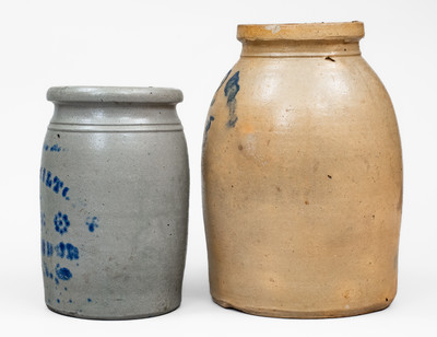 Lot of Two: JAS. HAMILTON & CO. / GREENSBORO, PA and Ohio Stoneware Jars