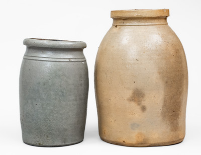 Lot of Two: JAS. HAMILTON & CO. / GREENSBORO, PA and Ohio Stoneware Jars