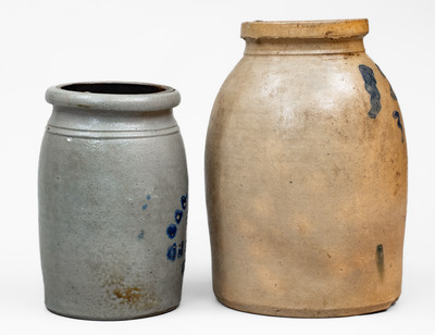 Lot of Two: JAS. HAMILTON & CO. / GREENSBORO, PA and Ohio Stoneware Jars
