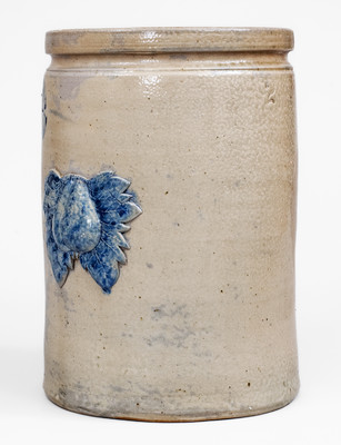 Exceedingly Rare Baltimore Stoneware Jar w/ Applied Fruit Decoration, attrib. Perine