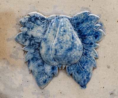 Exceedingly Rare Baltimore Stoneware Jar w/ Applied Fruit Decoration, attrib. Perine