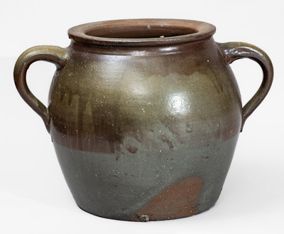 Rare Large-Sized Middle Tennessee Salt-Glazed Stoneware Flowerpot