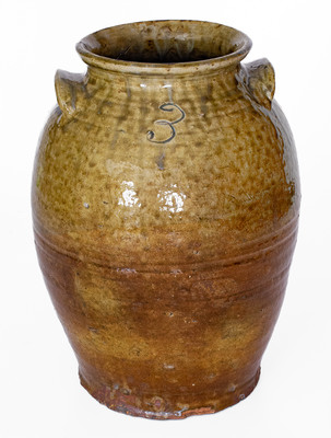 Fine attrib. Jesse P. Bodie Pottery, Kirksey's Crossroads, Edgefield District, SC Stoneware Jar