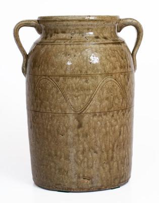 Alkaline-Glazed Stoneware Table Churn, Georgia or Alabama, c1850-80