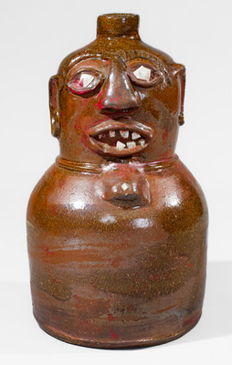 Rare Alabama Stoneware Torso Jug, late 19th century