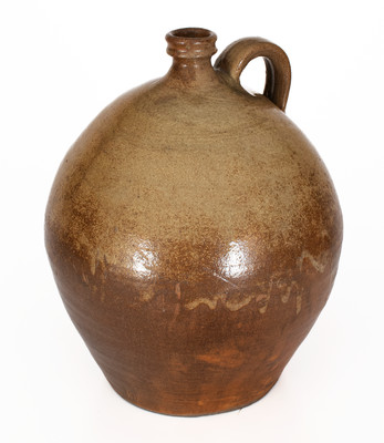 Exceptional Stoneware Jug w/ Impressed Horseshoe, attrib. Rev. John Landrum, Edgefield District, SC
