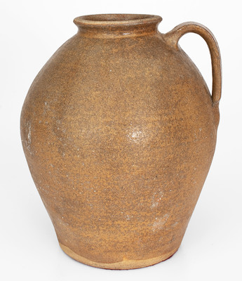 Unusual Alkaline-Glazed Honey Jar w/ Incised Cross, possibly South Carolina