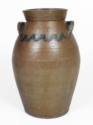 Rare Five-Gallon Stoneware Churn attrib. John Floyd at the Graves Pottery, Knox County, TN