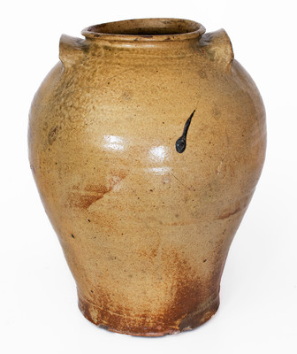 Six-Gallon Stoneware Jar w/ Impressed Horseshoe, probably Pottersville Stoneware Manufactory